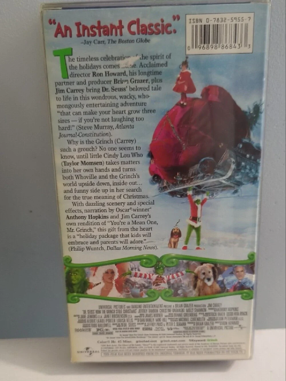 Disney's The Santa Clause & Jim Carrey The Grinch Who Stole Christmas VHS Tapes